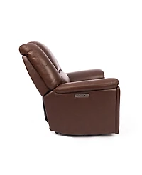 Flexsteel 44" Leather Preston Power Gliding Recliner with Power Headrest Lumbar