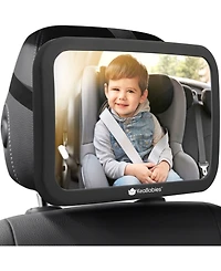 KeaBabies Baby Car Mirror, Large Shatterproof Mirror for Seat Rear Facing, Carseat Infant