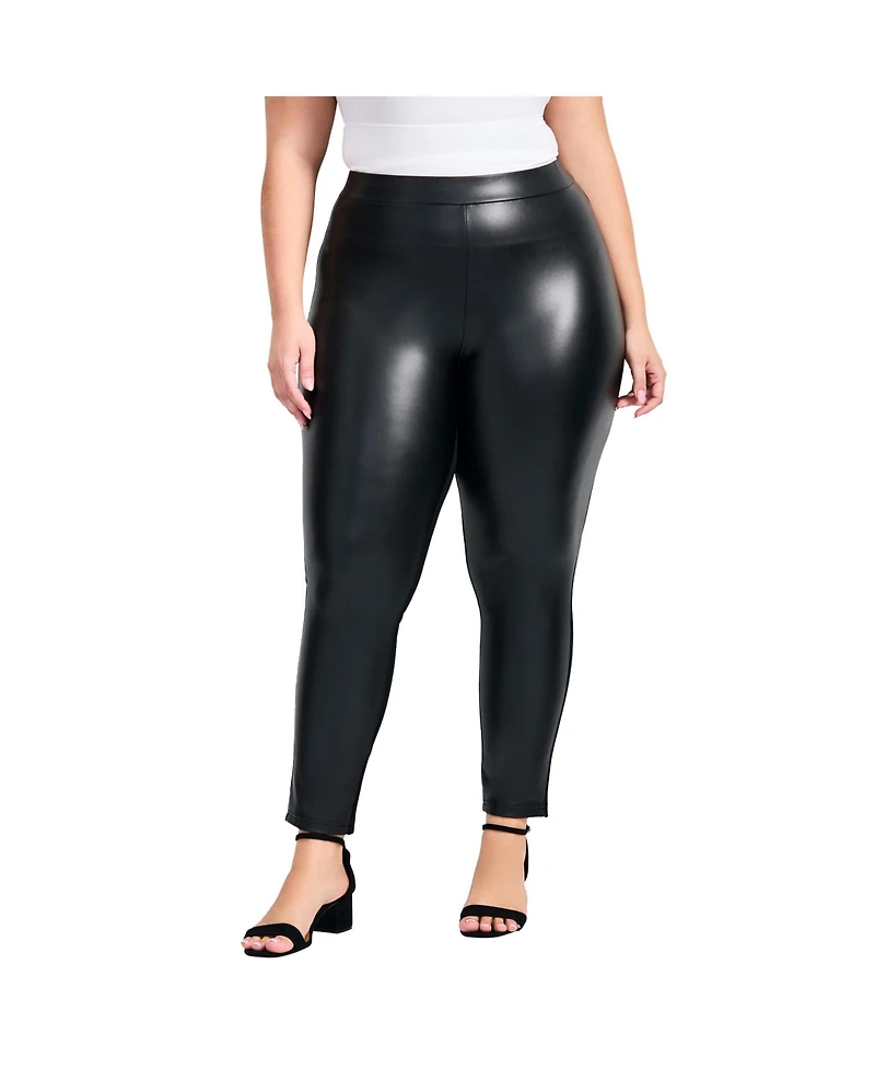 Avenue Women's Leather & Ponte Pant