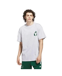 Adidas Men's Gray Miami Hurricanes Off-Court T-Shirt