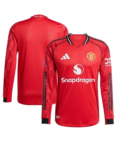 Adidas Men's Red Manchester United Home 2025/26 Authentic Player Long Sleeve Jersey