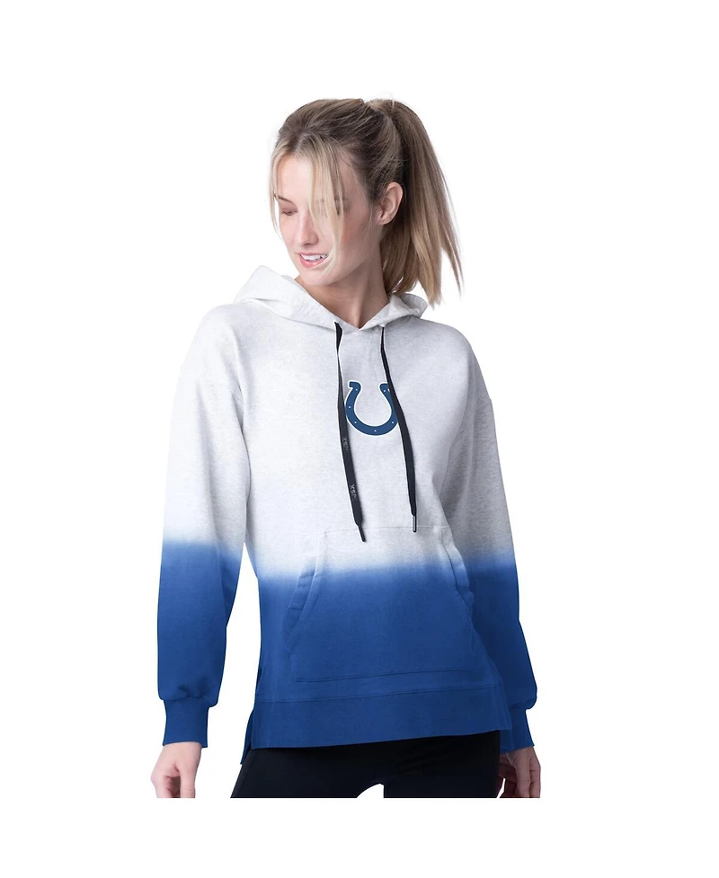 Msx by Michael Strahan Women's Gray Indianapolis Colts Daniela Pullover Hoodie