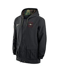 Nike Men's Black Georgia Bulldogs 2025 Ncaa Military Appreciation Full-Snap Jacket
