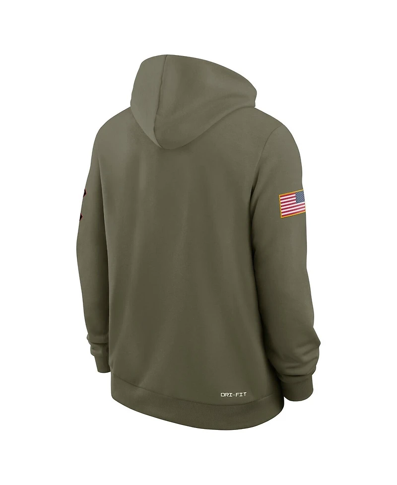 Nike Men's Olive Georgia Bulldogs 2025 Military Appreciation Dri-fit Hoodie