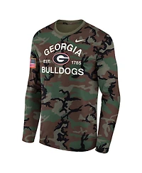 Nike Men's Camo Georgia Bulldogs 2025 Military Appreciation Legend Dri-fit Long Sleeve T-Shirt