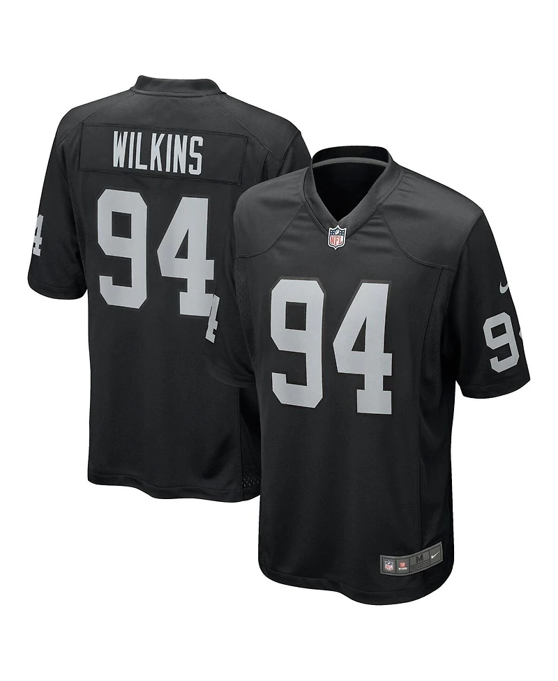 Nike Men's Christian Wilkins Black Las Vegas Raiders Team Game Jersey
