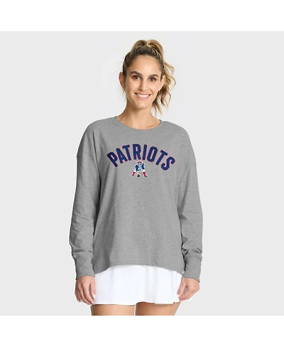 Fanatics Women's Heather Gray New England Patriots Hometown Legacy Long Sleeve T-Shirt
