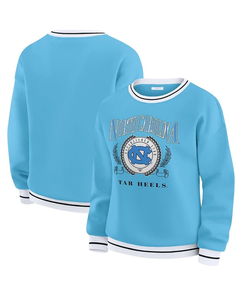 Wear by Erin Andrews Women's Carolina Blue North Tar Heels Seal Sweatshirt