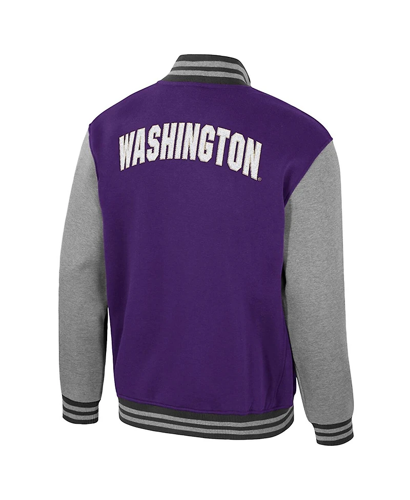 Colosseum Men's Purple Washington Huskies Ambi-Turner Full-Zip Varsity Jacket