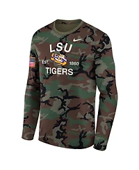 Nike Men's Camo Lsu Tigers 2025 Military Appreciation Legend Dri-fit Long Sleeve T-Shirt