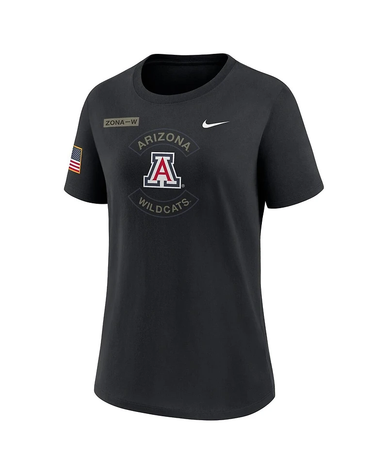 Nike Women's Black Arizona Wildcats 2025 Military Appreciation Dri-fit T-Shirt