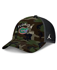Jordan Men's Camo Florida Gators 2025 Military Appreciation Rise Adjustable Trucker Hat