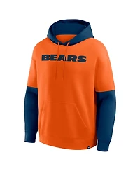 Fanatics Men's Orange Chicago Bears Helmet Pullover Hoodie