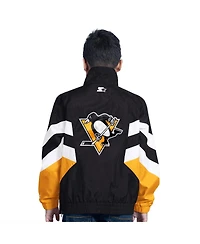 Starter Big Boys and Girls Black Pittsburgh Penguins Prospect Half-Zip Pullover Top