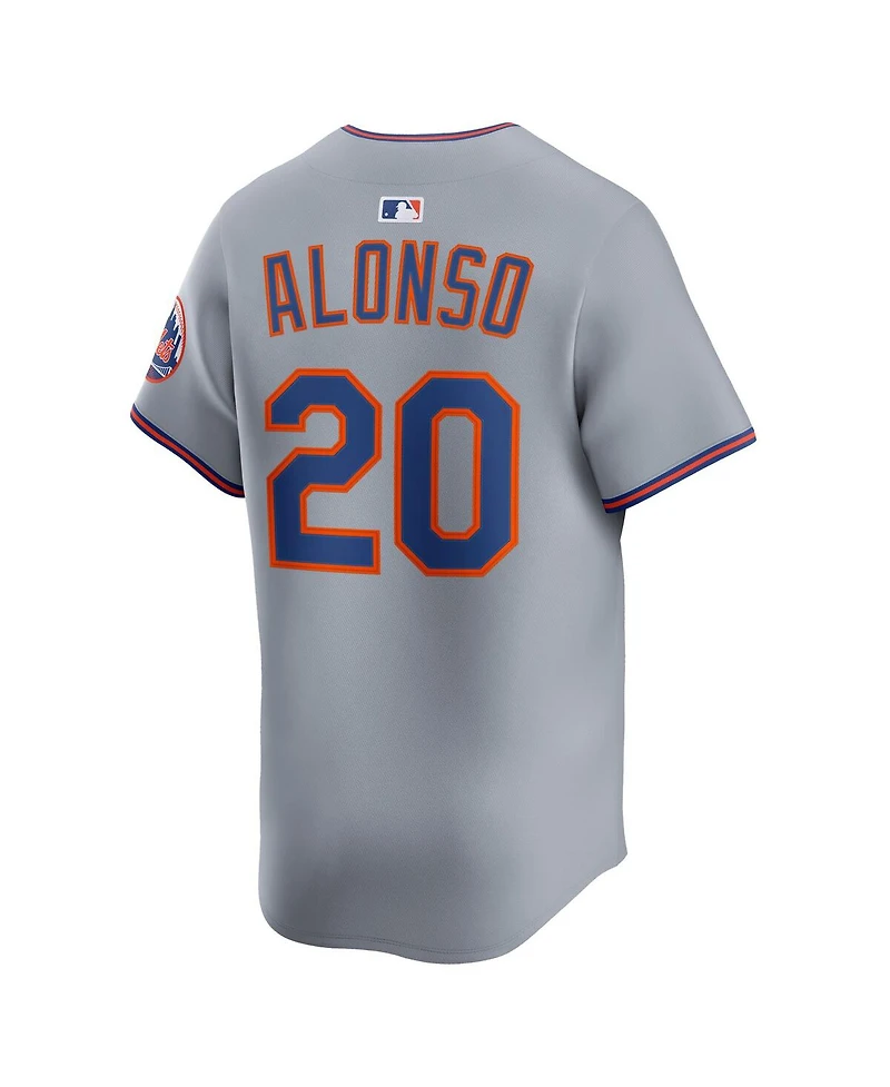 Nike Men's Pete Alonso Gray New York Mets Road Limited Jersey