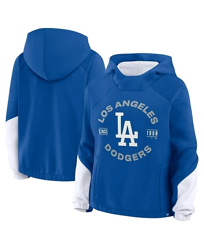 Fanatics Women's Royal Los Angeles Dodgers Oversized Time to Win Pullover Hoodie