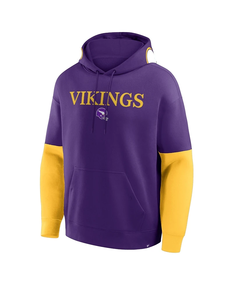 Fanatics Men's Purple Minnesota Vikings Helmet Retro Pullover Hoodie
