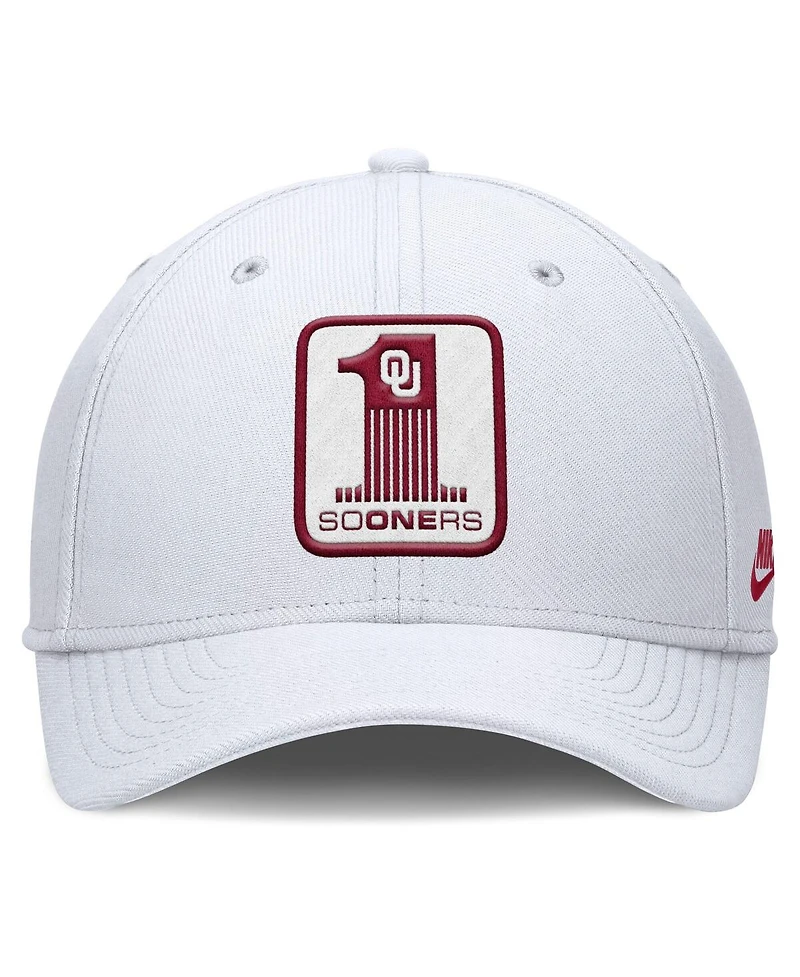 Nike Men's White Oklahoma Sooners Rise Academic Dri-fit Flex Hat