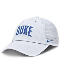 Nike Men's White Duke Blue Devils Club Campus Trucker Adjustable Hat