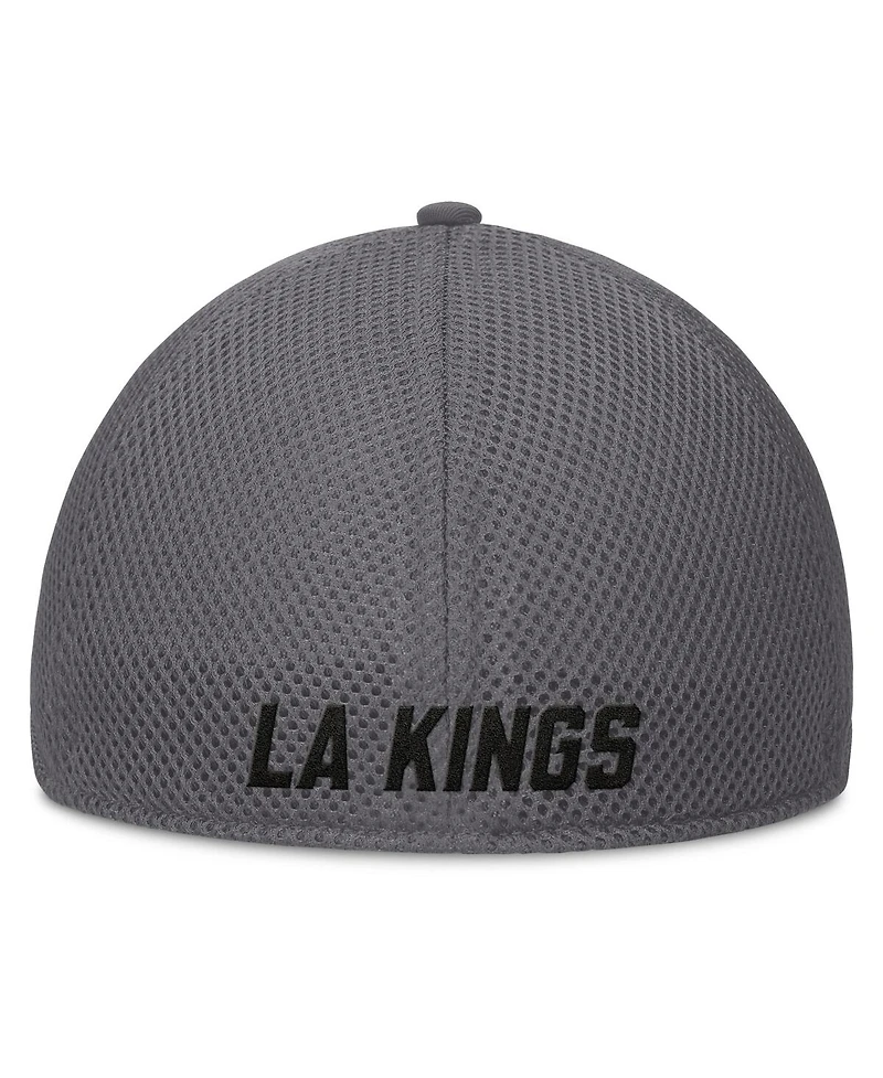 Fanatics Men's Gray Los Angeles Kings Clincher Team Stripes Flex Hat