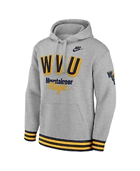 Nike Men's Heather Gray West Virginia Mountaineers Legacy Retro Pullover Hoodie