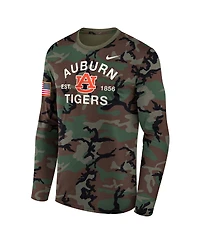 Nike Men's Camo Auburn Tigers 2025 Military Appreciation Legend Dri-fit Long Sleeve T-Shirt
