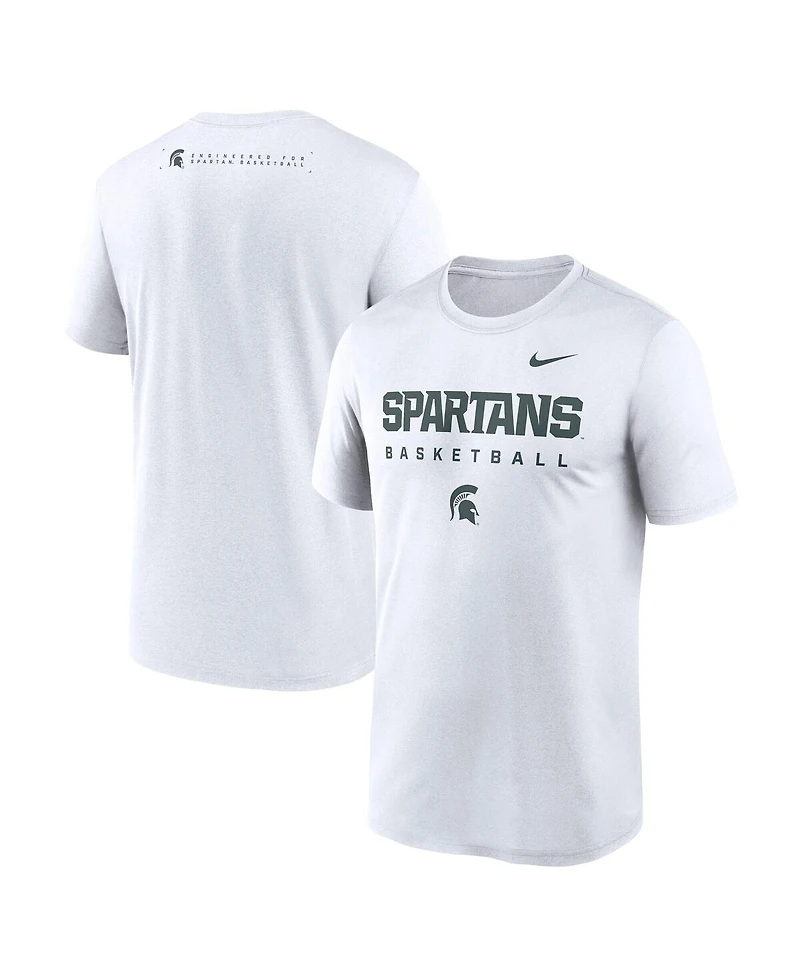 Nike Men's White Michigan State Spartans 2025 Courtside Basketball Legend Dri-fit T-Shirt