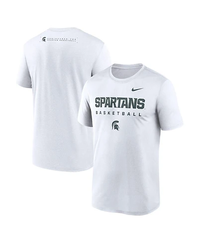Nike Men's White Michigan State Spartans 2025 Courtside Basketball Legend Dri-fit T-Shirt
