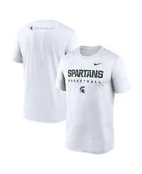 Nike Men's White Michigan State Spartans 2025 Courtside Basketball Legend Dri-fit T-Shirt