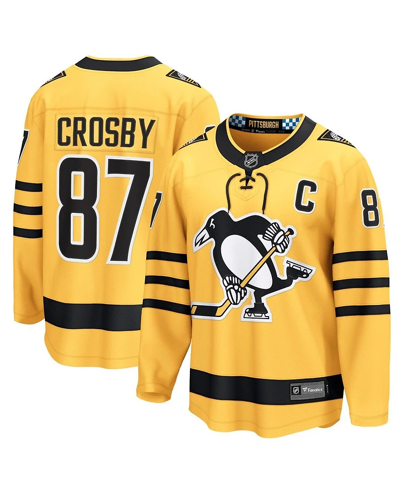 Fanatics Men's Sidney Crosby Gold Pittsburgh Penguins Alternate Breakaway Player Jersey