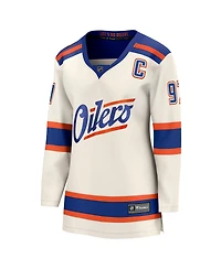 Fanatics Women's Connor McDavid Light Beige Edmonton Oilers Alternate Breakaway Jersey