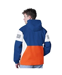 G-iii Sports by Carl Banks Men's Blue/Orange New York Knicks Tailgate Half-Zip Hoodie
