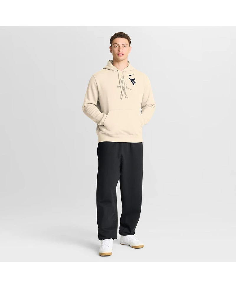 Nike Men's Cream West Virginia Mountaineers Campus Shadow Hoodie