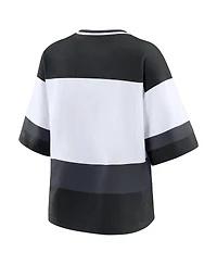 Wear by Erin Andrews Women's Black/White Vegas Golden Knights Jersey Style T-Shirt