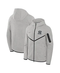 Nike Men's Heather Charcoal New York Yankees Tech Fleece Windrunner Full-Zip Hoodie Jacket