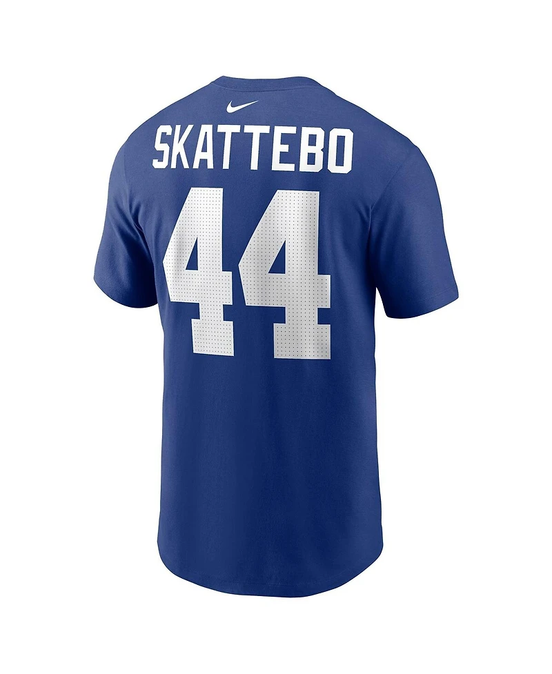 Nike Men's Cam Skattebo Royal New York Giants Name Number T-Shirt