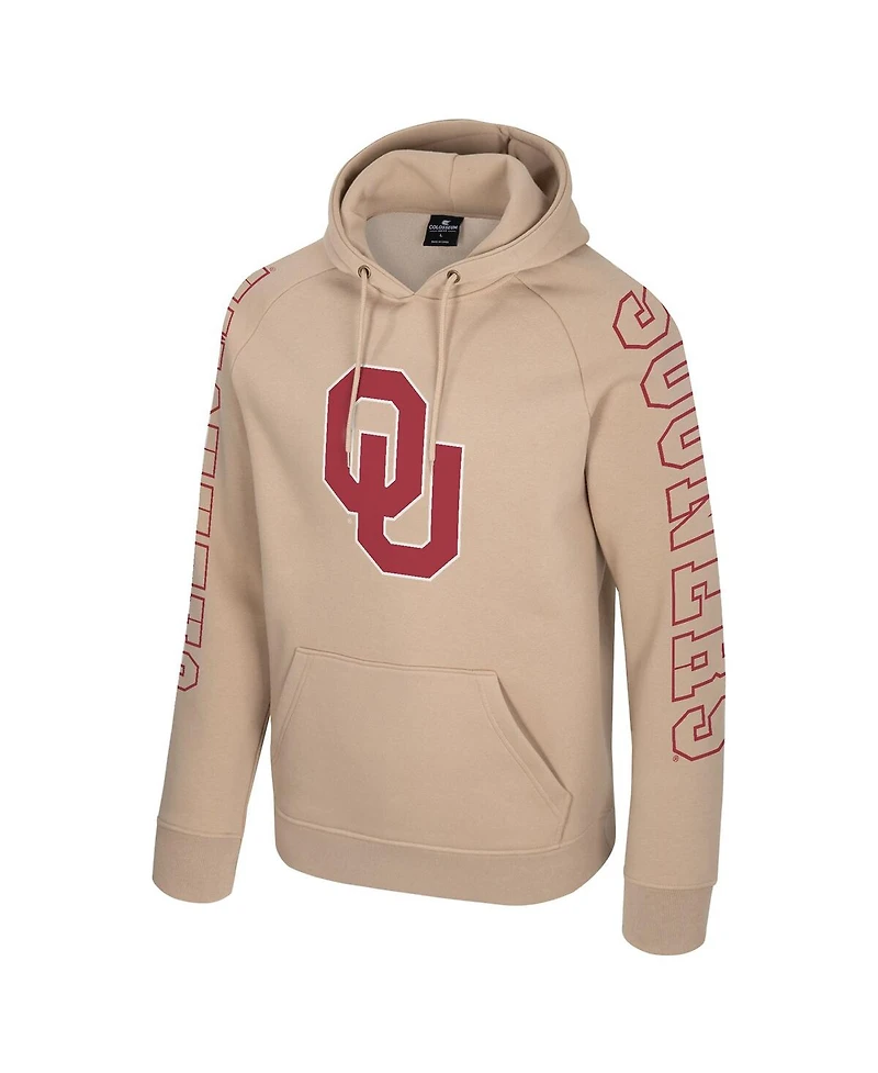 Colosseum Men's Tan Oklahoma Sooners Big Break Raglan Hoodie