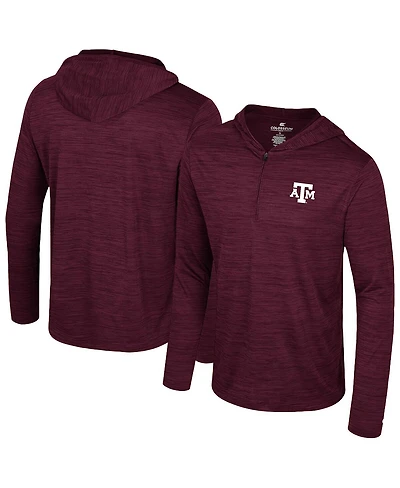 Colosseum Men's Maroon Texas A&M Aggies Always Sunny Lightweight Quarter-Zip Hoodie