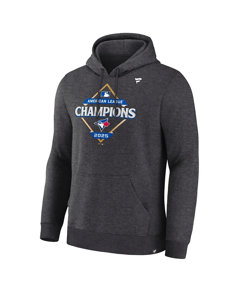 Fanatics Men's Heather Charcoal Toronto Blue Jays 2025 American League Champions Locker Room Hoodie