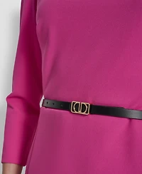 Dkny Petite Asymmetrical Neck 3/4-Length Dress