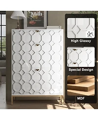 Clihome Shoe Storage Cabinet,Modern Cabinet with 3 Flip Drawers,Freestanding Hidden Slim Narrow Rack for Entryway,Hallway,Bl