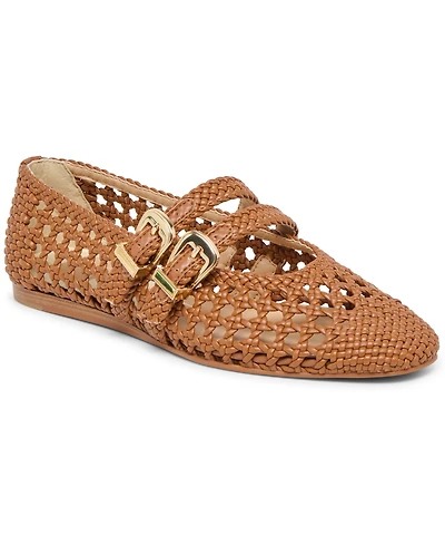 Dolce Vita Women's Baylee Woven Double Strap Mary Jane Flats