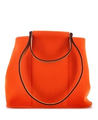 Pre-Owned Hermes 32 Cabag Handbag Toile and Leather