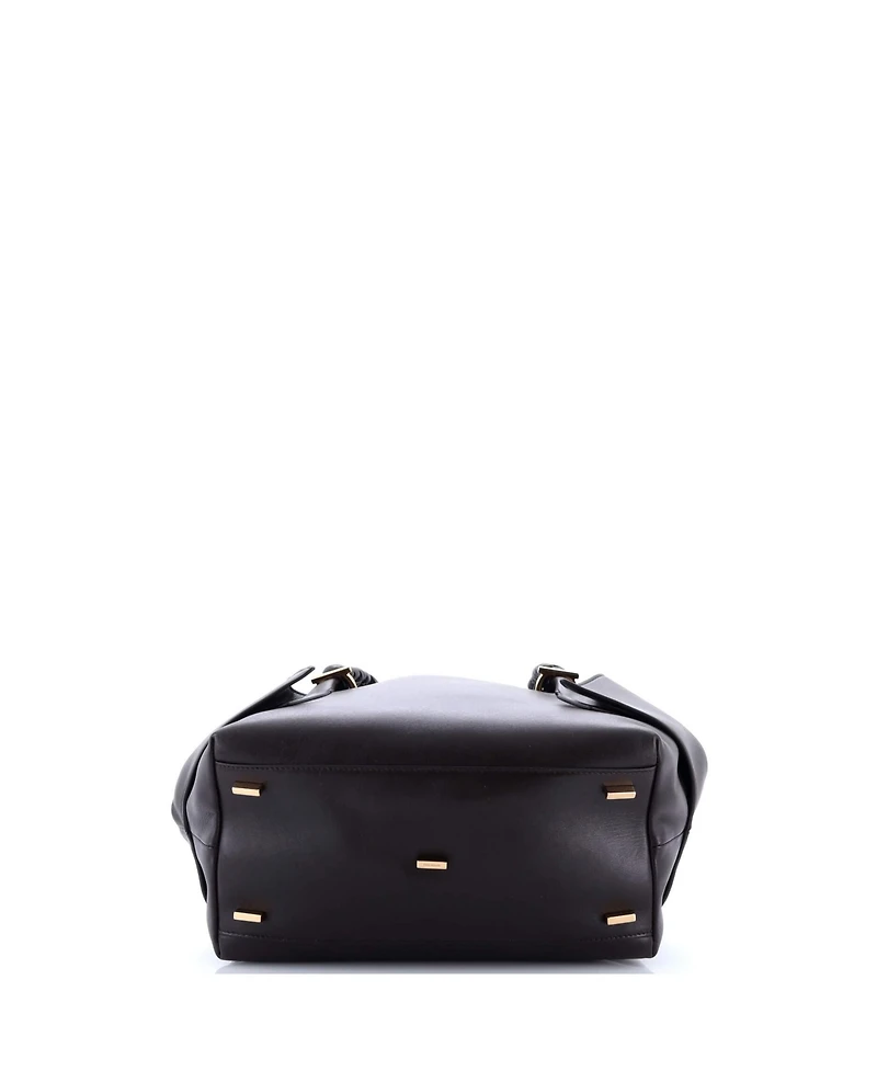 Pre-Owned Salvatore Ferragamo Medium Braided Top Handle Fold Bag Leather