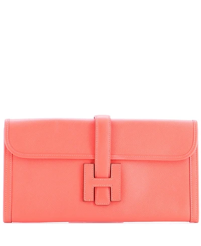 Pre-Owned Hermes 29 Jige Elan Clutch Epsom