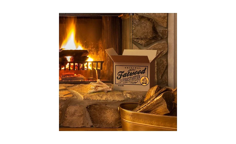 Pure Garden 10lb Box Natural Fatwood Fire Starters