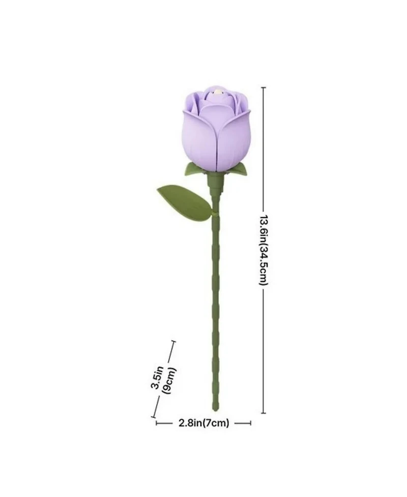 Robotime 3D Puzzles Floral Art Series Single Flower Diy Craft Flower Puzzle Home Decorative Ornaments for Holiday Gifts Purple