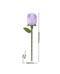 Robotime 3D Puzzles Floral Art Series Single Flower Diy Craft Flower Puzzle Home Decorative Ornaments for Holiday Gifts Purple