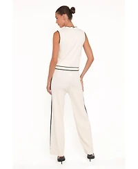 Petal and Pup Women's Jules Knitted Pant Set - White