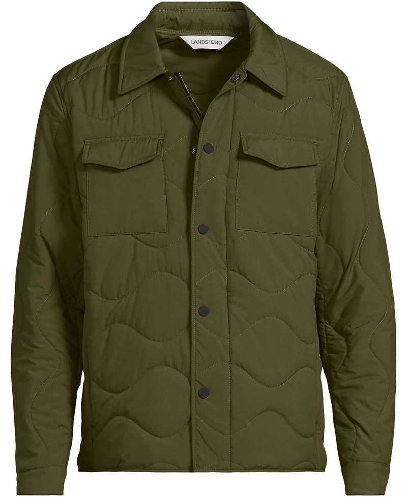 Lands' End Men's Quilted Insulated Shirt Jacket